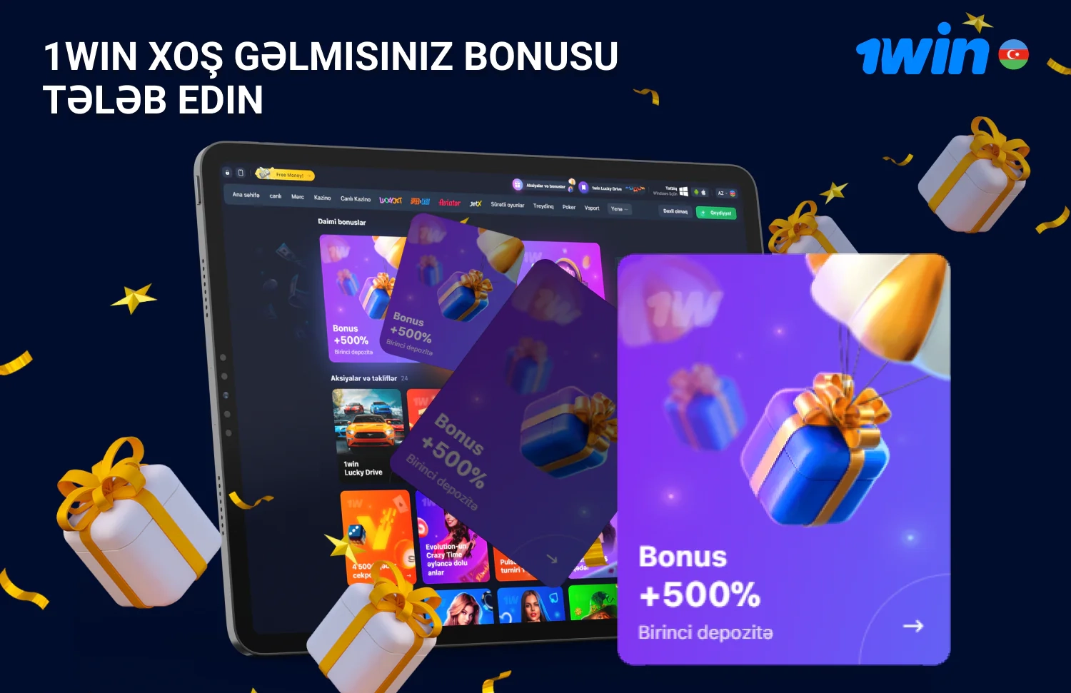 1win xoş gəlmisiniz bonusu tələb edin