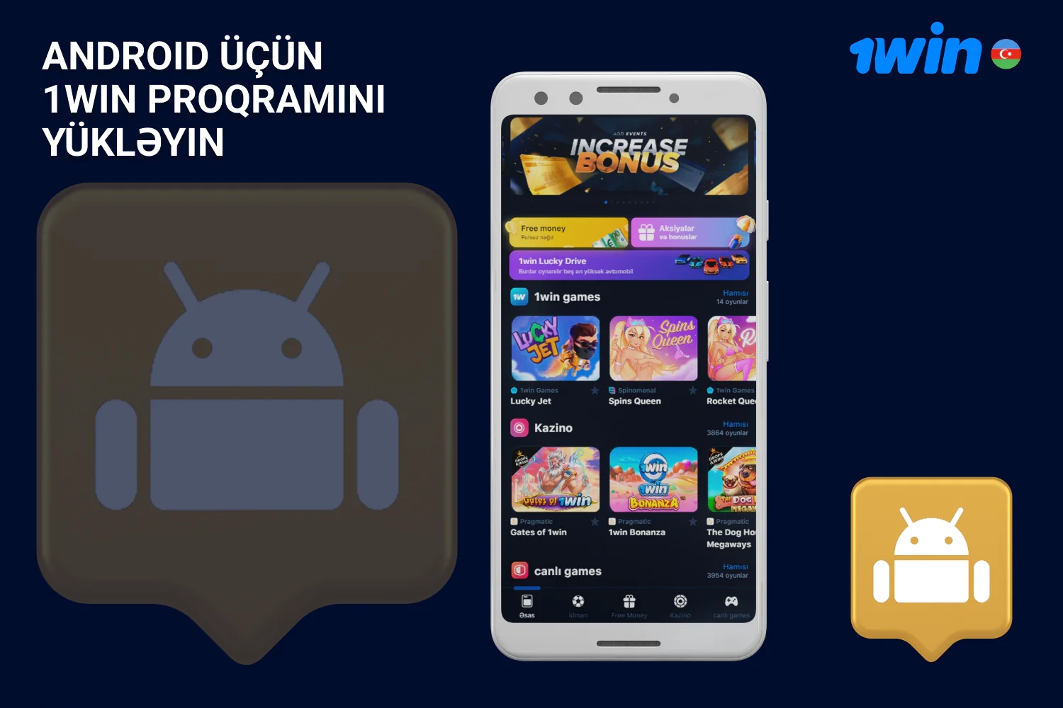 Android üçün 1win Proqramını yükləyin